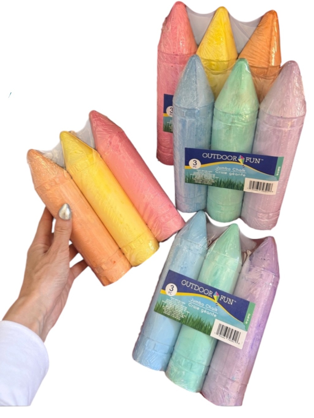 JUMBO Outdoor Fun Jumbo Chalk Set - Pastel Multi-Color